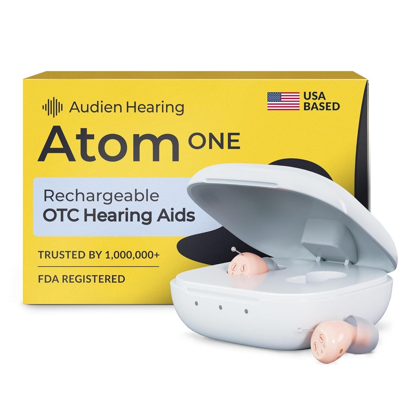 Audien Atom ONE – Adult Sound Amplification Earbuds