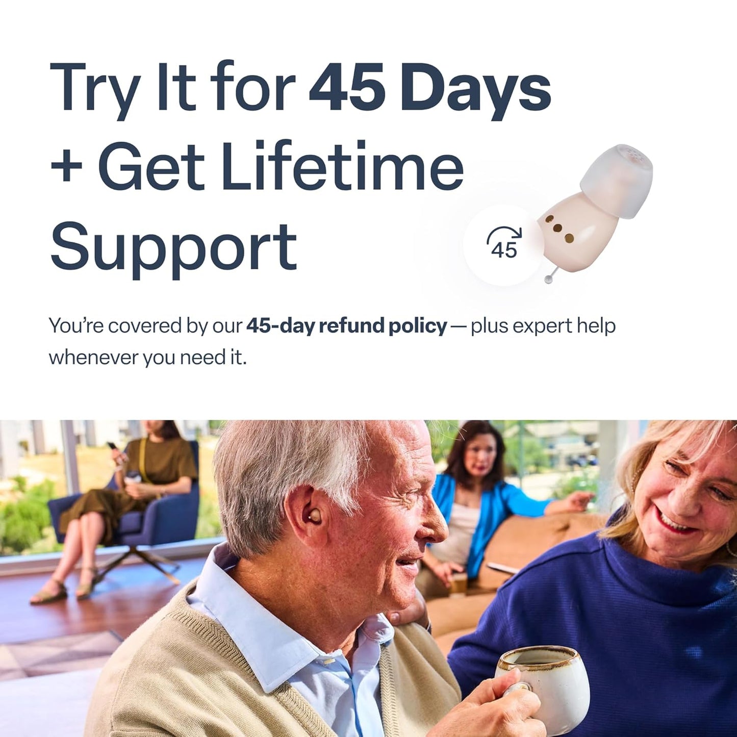 Audien Atom ONE – Adult Sound Amplification Earbuds